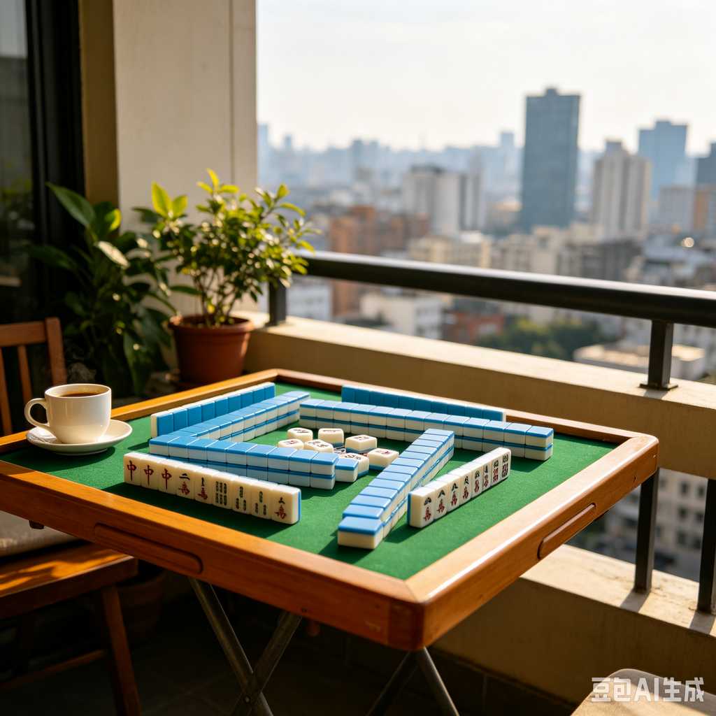 retro text mahjong tiles